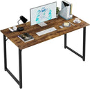 PayLessHere | 47 Inch Computer Desk | Brown | Office Desk with Metal Frame, Adjustable Feet | Water-Resistant, Scratchproof Surface | Sturdy Writing Table for Home Office or Study | Pack of 1 by CozyNest Decor