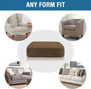 H.VERSAILTEX Velvet Stretch Couch Cushion Cover Plush Cushion Slipcover for Chair Loveseat Sofa Cushion Furniture Protector Seat Cushion Sofa Cover (2 Piece Medium Sofa Cushion Covers, Bronze Brown) by CozyNest Decor