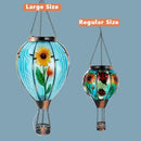 Starsoul Large Solar Hot Air Balloon Lantern with Flame Sunflower Glass Hanging Outdoor Hot Air Balloon Solar Light Waterproof Garden Patio Yard Party Decorations by GreenHaven Gardens