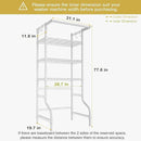 Ulif U11 Medium Over Washer and Dryer Shelves, 3 Tiers Laundry Room Storage and Organizer Standing Shelf, Metal Freestanding Clothes Drying Rack, 31.1”W x 19.7”D x 77.6”H, White by CozyNest Decor