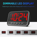 Small LED Digital Clock for Bedroom, Loud Alarm Clock for Heavy Sleepers Adults, Teens | Plug-In Electric Desk Clock | Simple Bedside Nightstand Clock with Adjustable Volume/Brightness/Snooze – Red by TinyTreasures Baby Boutique