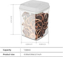 Ankou Food Airtight Containers (1500ml) 1.5 Qt Pop Up Food Formula Container With Lids, Bpa-Free One Button Open Stackable Container for Coffee Tea Brown Sugar Cereals - 8 Labels - Clear by TinyTreasures Baby Boutique