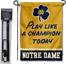 WinCraft Irish Play Like A Champion Today Garden Flag and Pole Stand Holder by GreenHaven Gardens