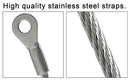 18 inches Stainless Steel Furniture Straps for Baby Proofing, No-Drill Furniture Anchors Earthquake Straps, Prevent Falling and Anti Tip TV Safety Straps, 6 Pcs by TinyTreasures Baby Boutique