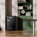 Upstreman 3.2 Cu.Ft Retro Mini Fridge with Bottle Opener, Energy Saving, Adjustable Thermostat, Metal Handle, LED Lamp, Mini Refrigerator for Bedroom, Office, Dorm-BR321 PRO (Black) by CozyNest Decor