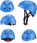 Kids Bike Helmet,Toddler Skateboard Helmets for Ages 2-3-5-8-14 Years Boys Girls，Adjustable Multi-Sport Bicycle Skateboarding Football Roller Skating Scooter Rollerblade Balance Bike Helmet by TinyTreasures Baby Boutique