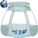 Baby Ball Pit for Toddler with 50 Balls, Kids Pop Up Play Tent for Girls, Princess Toys Gifts for Children Indoor & Outdoor Playhouse (Celadon: Gray/White/Babyblue, 109x90cm/50 Balls) by TinyTreasures Baby Boutique