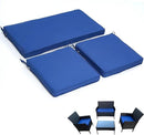 3-Pack Outdoor Patio Furniture Replacement Cushions Set–High-Elastic Sponge Cushions Fit 4-Piece Wicker Rattan Sofa, Loveseat & Chairs, 36x18x2 & 18x18x2, Waterproof, Fade-Resistant (Navy blue) by GreenHaven Gardens