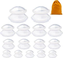 15pcs Cupping Therapy Set-Professional Silicone Cupping, Suitable for Facial Body Massage/Deep Myofascial Release/Pain Relief/Muscle Relaxation & More (Clear,15pcs) by CozyNest Decor