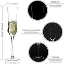 Champagne Flutes Set of 6 - Hand Blown Crystal Champagne Glasses With Long Stem - 7 oz Elegant Sparkling Wine Stemware - Unique Gift for Birthday,Wedding,Mother's Day,Housewarming by CozyNest Decor