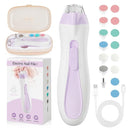 Baby Nail Trimmer Electric, 15 in 1 Baby Nail Clippers for Gentle Nail Care, Rechargeable Baby Nail File Electric with Light &15 Grinding Pads for Infant Toddler, Purple by TinyTreasures Baby Boutique