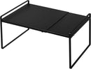 Nxconsu Expandable Cabinet Shelf Organizer Riser for Kitchen Pantry Cupboard Under Sink Countertop Home Storage Organization Rack Space Saver Freestanding Heavy Duty Nonslip Stackable Black X Large by CozyNest Decor