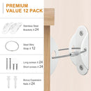 Furniture Anchors (12 Pack) for Baby Proofing, Anti Tip Furniture Anchor Securing 420lbs Tension Earthquake Resistant Metal Furniture Wall Anchor Prevent Baby Pet from Falling Furniture by TinyTreasures Baby Boutique