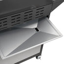 4-Burner Propane Gas BBQ Grill with Side Burner, 53,000 BTU Output with Enameled Cast Iron Grates for Patio Garden Barbecue, Stainless Steel by GreenHaven Gardens