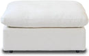 JACH Modular Ottoman Seater for Living Room, Cushion Covers Removable, Minimalist Comfy Footstool, Breathable Ottoman for Living Room Apartment (White) by CozyNest Decor