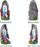 Our Lady of Lourdes Statue - 8" Resin Figurine - Saint Bernadette and Mary Statue, Sculpture with Hand-Painting - Ideal Religious Gift for Baptisms, Communions, Confirmations, Weddings, and Holidays by GreenHaven Gardens