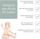 Wild & Stone Organic Baby Bamboo Toothbrushes | 4 Pack | Soft Bristles | 100% Compostable Handle | BPA Free | Vegan Baby Toothbrushes (Multicolour) by TinyTreasures Baby Boutique