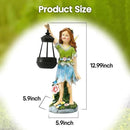 Fairy Garden Statue Solar Garden Fairy with Lantern Light Outdoor Garden Decoration Waterproof Solar Garden Sculpture for Patio Yard Lawn Gift for Mom Grandma by GreenHaven Gardens