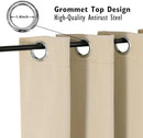 ChrisDowa Blackout Curtains 45 inches Long for Bedroom - 2 Panels Set Grommet Thermal Insulated Room Darkening Curtains for Living Room (Biscotti Beige, 52 x 45 Inch) by CozyNest Decor
