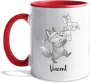Fox Coffee Cup 11 Oz 15 Oz, Personalized Fox Mug Gift For Men Women Foxes Lover Daughter Son, Customized Name Animal Accent Coffee Mug, Foxes White Ceramic Cup Gift For Birthday Christmas Holiday by TinyTreasures Baby Boutique