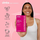 Zimba Strawberry Flavored Teeth Whitening Strips | Vegan, Enamel Safe Hydrogen Peroxide Teeth Whitener for Coffee, Wine, Tobacco, and Other Stains | 14 Day Treatment | Strawberry by CozyNest Decor