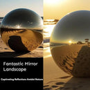 10 Inch Stainless Steel Gazing Globe,v2croft Hollow Ball Mirrored Surface Polished Shiny Sphere,Garden Stainless Steel Gazing Ball for Outdoor Lawn Pond Yard Ornament(Gold) by GreenHaven Gardens