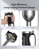 1000W Powerful Immersion Blender Handheld, 2025 New Update Hand Blender with 25-Speed and Heavy-Duty Copper Motor, 4 in 1 Hand Mixer with Chopper, Whisk, Beaker and Wand Silver by TinyTreasures Baby Boutique