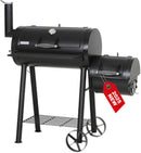 GREEN PARTY Offset Smoker Charcoal Grills with 28 Inch Cook Chamber, Barrel Smoker and Charcoal Grill Combo, 512 Sq. In. Space Barrel Smoker Grill for Outdoor BBQ Patio Backyard Cooking by GreenHaven Gardens