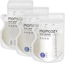 Momcozy Easy Pour Breastmilk Storage Bag, 8Oz, Temp-Sensing Color Change, 60 Count Milk Bag with Self Standing for Breastfeeding, No Leak Presterilized for Freezer, Recyclable & BPA Free by TinyTreasures Baby Boutique