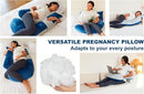 Pregnancy Pillows for Sleeping, Detachable and Adjustable with Pillow Cover, Maternity Body Pillow for Adults, Support for Back, Legs, Belly, HIPS and Pregnancy Must Haves Grey by TinyTreasures Baby Boutique
