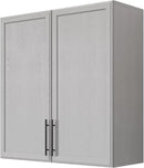 FIMELLO 30" Kitchen Wall Storage Cabinet with Adjustable Shelf, Laundry Cabinet with Doors, Bathroom Storage Cabinet Wall Mount, Storage Cabinet for Bathroom, Kitchen, Laundry Room Cabinet, Grey by CozyNest Decor