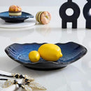 Ceramic Decorative Dish, Large Blue Pottery Decorative Bowl, Porcelain Centerpiece Tray, Key Bowl, Gift Decor Tray for Tabletop Entryway Table Living Room Dining(12'' Dish) by CozyNest Decor