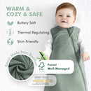 HAPIU Unisex Rayon Made from Bamboo Baby Sleep Sack TOG 1.0, 2-Way Zipper YKK, Wearable Blanket Baby by TinyTreasures Baby Boutique