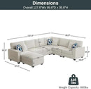 L Lengend Vansen Modular Sectional Sofa U Shaped Couch with Ottoman Modern Reversible Corner Sectional Couch for Living Room (Cream, U Shaped Sofa-2) by CozyNest Decor