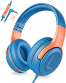 Kids Headphones Wired Toddler Headphones with Microphone, Over-Ear Headphones, 85/94dB Volume-Limiting, 3.5mm Jack, Foldable On-Ear Design - Safe & Comfortable for Learning & Entertainment by TinyTreasures Baby Boutique