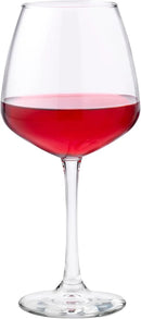 Libbey Vina Diamond Balloon Wine Glasses Set, Unique Angular Red Wine Glasses Set of 12, Large, Elegant Glass Wine Glasses for Celebratory Events by CozyNest Decor