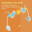 IMPRESA Wooden Baby Arch Toy Attachment Compatible with Baby Bjorn Bouncer, Bird Design to Stimulate Motor Skills, Durable Wooden Toy Bar, Easy to Use Bouncer Accessories by TinyTreasures Baby Boutique