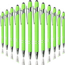 Ballpoint Pen with Stylus Tip, Soft Touch Click Metal Pen, 1.0mm Medium Point, Black Ink, 12 Count(Light Green) by TinyTreasures Baby Boutique
