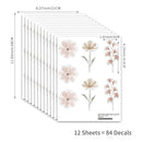 YouRfocus Daisy Wall Decals | 84 PCS Boho Flower Stickers for Girls' Rooms, Playrooms, and Nurseries | Dual Layer Print for High Coverage | Removable Peel and Stick Wall Decor (Pink-B) | 12 Sheets by TinyTreasures Baby Boutique