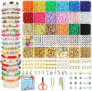 Redtwo 5100 Clay Beads Bracelet Making Kit, Flat Preppy Beads for Friendship Jewelry Making,Polymer Heishi Beads with Charms Gifts for Teen Girls Crafts for Girls Ages 8-12 by TinyTreasures Baby Boutique