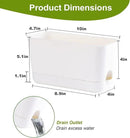 Herb Garden Planter Indoor Kit Self Watering Pots for Indoor/Outdoor Plants 2 Packs Windowsill Plant Pots with Drainage and Tray, Window Pot for Indoor Plants by GreenHaven Gardens