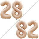 GOER Number 28 Balloons for 28th Birthday Party Decorations,42 Inch Jumbo Foil Helium 82 Balloons for 82nd Birthday Party Decoration (Caramel) by TinyTreasures Baby Boutique