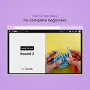 The Woobles Crochet Kit for Beginners - Easy Arts and Crafts Knitting & Crochet Animals Kit As Seen On Shark Tank - JoJo The Bunny by TinyTreasures Baby Boutique
