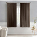 MIULEE Chocolate Brown Back Tab Blackout Curtains 63 Inch Length 2 Panels Set for Living Room Bedroom Privacy, Rod Pocket/Pinch Pleat Thermal Insulated Room Darkening Pleated Light Blocking Drapes by TinyTreasures Baby Boutique