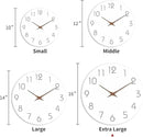 Mosewa Large Wall Clock Battery Operated 16 Inch White Silent Non Ticking Simple Minimalist Clock Decorative for Kitchen Home Bedroom Living Room Office by CozyNest Decor