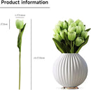 Buart Artificial Tulip in Bulk for Home Kitchen Wedding Bridal Bouquet,Fake Flowers for Valentine's Day Mother's Day Easter Table Centerpieces Decorations(Green,Real-Touch,12pcs) by CozyNest Decor
