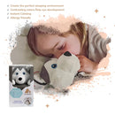 Love By Emi Baby Music Lovey Grey & White Husky, Baby Sleep Soother for Crib & Cuddle Bedtime, White Noise with Heartbeat & Lullaby, Plush Sound Toy, Stuffed Animal for Newborns, Infants & Toddlers by TinyTreasures Baby Boutique