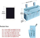Surblue Bedside Caddy Hanging Organizer Bedside Storage Bag for Bunk and Hospital Beds (Small, Skyblue) by CozyNest Decor