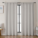 Simplebrand Ava Natural Blackout Curtains for Bedroom 84 Inch Length 2 Panels Set, Solid Thermal Insulated Privacy Living Room Window Treatment Curtains Blackout Drapes, W50 x L84 Inch, Natural by TinyTreasures Baby Boutique