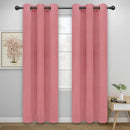 Easy-Going Blackout Curtains for Bedroom, Solid Thermal Insulated Grommet and Noise Reduction Window Drapes, Room Darkening Curtains for Living Room, 2 Panels(42x84 in, Pink) by CozyNest Decor